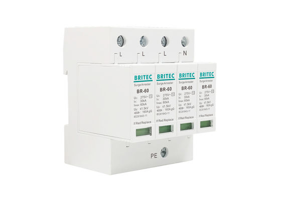 60kA AC275V DIN Rail Mount Surge Lightning Arrestor SPD для защиты электрической энергии