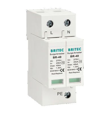 BR-40 2P Устройство защиты от перенапряжения класса II Spd 275v тип 2 однофазный 275v ac spd защитник от перенапряжения молнии варисторный перенапряжение