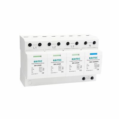 BR-25GR 3P+1 Тип 1 Устройство защиты от перенапряжения SPD Ableiter Thunder Arrester искра Arrester Gap SPD класс 1 Защита от перенапряжения молнии