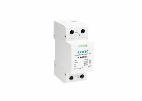 25KA Защитник от перенапряжения низкого напряжения 1 P Защитник от перенапряжения от молнии