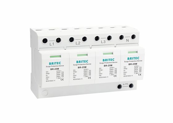 Удерживатель громкости 4 полюса Тип 1 Защитник от перенапряжений Термопластиковая структура