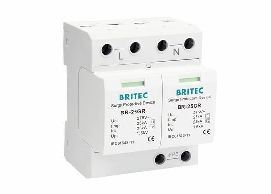 25 кА однофазный IP20 типа 1 устройство защиты от перенапряжения