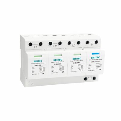 BR-25M 3+1 150V 275V 320V 440V Устройство для защиты от перенапряжений Защита от перенапряжений типа 1 SPD Поставщик трехфазный защитник от перенапряжений Überspannungsableiter