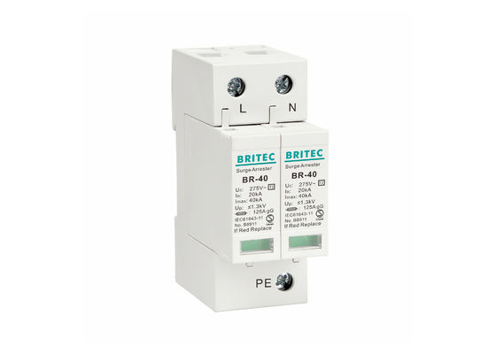 Arrester грозового перенапряжения прибора защиты от перенапряжения типа 2 одиночной фазы