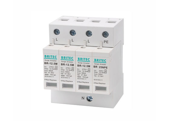 Компактный класс Аррестер СПДс 12.5кА пульсации б + к трехфазный электрический 3П + НПЭ