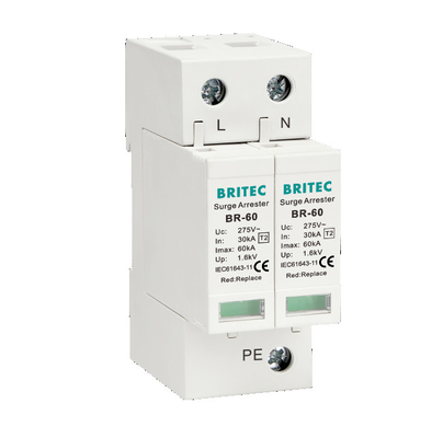 Тип 2 Spd Arrester молнии прибора защиты от перенапряжения BR-60 3P