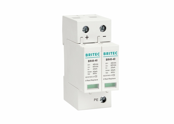 DC 48V 40kA SPD 2P Задержка перенапряжения Защита перенапряжения