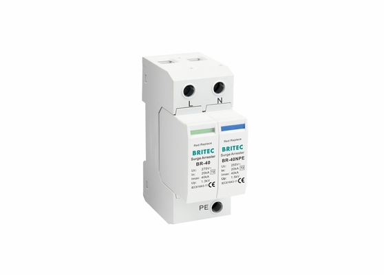 TVSS 150V/275V/320V/385V/440V 40KA Din Rail Power Protection Lightning Surge Arrester однофазный