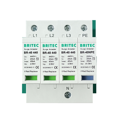 BR-40 440 3+1P Тип 2 Устройство защиты от перенапряжений Устройство защиты от электрической энергии