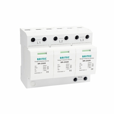 BR-25GR 3P+1 Тип 1 Устройство защиты от перенапряжения SPD Thunder Arrester искра gap spd класс 1 защитник от молнии