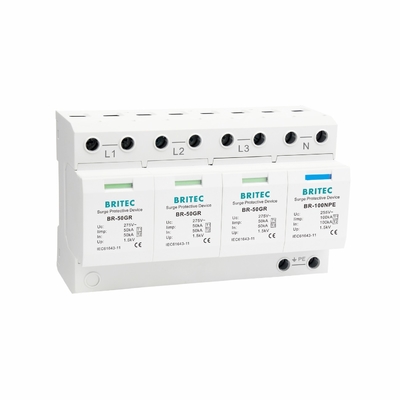 TUV BR-50GR 3P+N Класс 1 СУ SPD 50ka Устройство защиты от перенапряжения типа 1 spd TUV защита от грозы искровой пробел spd