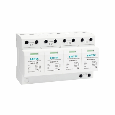 TUV BR-50GR 3P+N Класс 1 СУ SPD 50ka Устройство защиты от перенапряжения типа 1 spd TUV защита от грозы искровой пробел spd