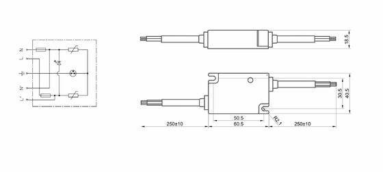 BRLED-08ASC-10 Защитники от перенапряжений для наружного освещения с светодиодным освещением 10kv spd
