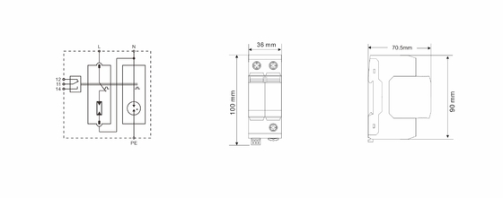 BR-25GS 1+1 spd t1 25ka Защитник от перенапряжения Молниеносный защитник от перенапряжения