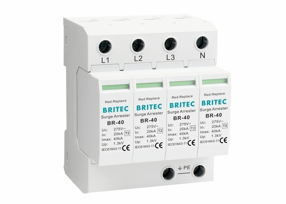 протектор скачка напряжения AC ДВИЖЕНИЙ типа 2 AC 320V 40ka 4P SPD