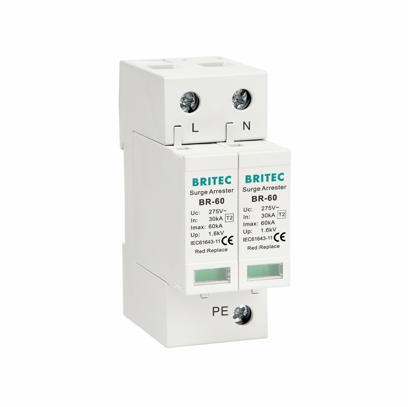 сила 230V/400V BRITEC SPD прибора защиты от перенапряжения типа 2 30kA 60kA