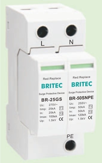 BR-25GS 1+1 spd t1 25ka Защитник от перенапряжения Молниеносный защитник от перенапряжения
