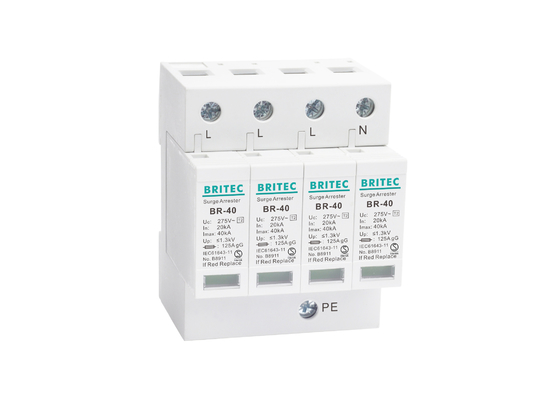 40kA трехфазный Arrester грома электрического изготовителя AC SPD пластиковый