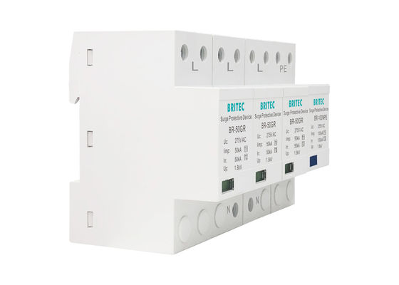 Высокая энергия 150V/275V/320V SPD ограничителя перенапряжения T1 50KA 3P+NPE класса I