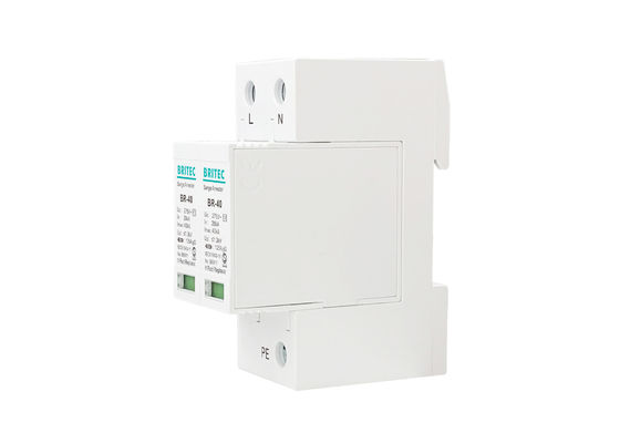 Защита от перенапряжения рельса ДИН класса ИИ Имакс 40кА 2П 20-40кА Аррестер молнии над напряжением тока СПД