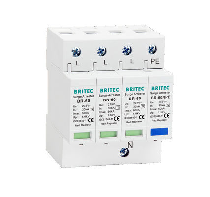 Тип 2 Spd Arrester молнии прибора защиты от перенапряжения BR-60 3P