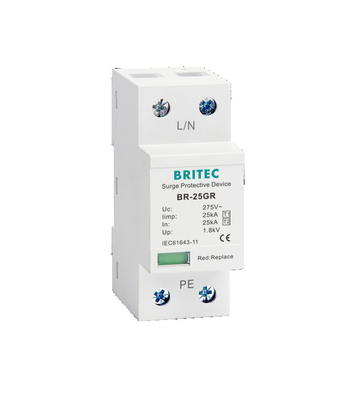 BR-25GR 4P Класс I тип 1 Устройство защиты от импульсных перенапряжений SPD Защита от грозовых разрядов искровой разрядник spd тип 1 4p ac spd защита от перенапряжений
