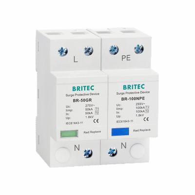 OEM защитное устройство от перенапряжений Iimp 50kA защитник от молнии класса B