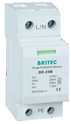 BRITEC BR-25M T1+T2 B+C 3P DIN Rail 35mm Spd T1 варисторный захватник типа1 защитник от захвата 3p