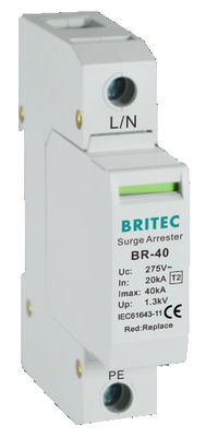 BR-40 3P+1 Защита от перенапряжений Устройство защиты от молний Защита от задержания 18 мм Защита от перенапряжений