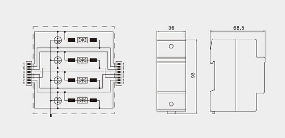 BR-POE-P Signal Surge Arrestor poe ethernet China защитник от перенапряжений данных Cat 6 48v устройства защиты от перенапряжений Ethernet
