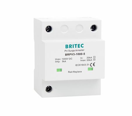 BRPV3-1000-5 T1 50kA DC 1000V 5kA Тип 1+2 PV защитник от перенапряжений защитник от перенапряжений устройство защиты от перенапряжений от солнечной энергии t1 t2 dc SPD фотоэлектрические SPD