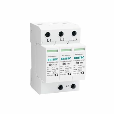 BR-110 4P OEM Type 2 Surge Protector 275v устройство защиты от перенапряжения SPD варисторный зажигалка 4-полюсный зажигалка