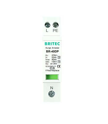 BRITEC BR-40DP 275 3+1P Тип 2 Защита от перенапряжений Китайский перенапряжение задерживатель