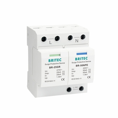 BR-25GR 3P+1 Тип 1 Устройство защиты от перенапряжения SPD Thunder Arrester искровой разрыв spd