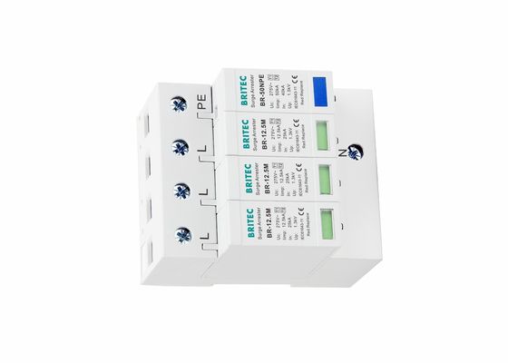 Разряд тока амортизатора пульсации Arrester молнии класса B+C 12.5KA CE высокий