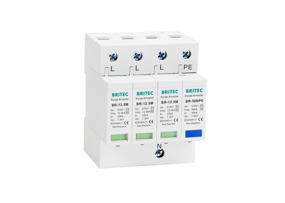 Разряд тока амортизатора пульсации Arrester молнии класса B+C 12.5KA CE высокий