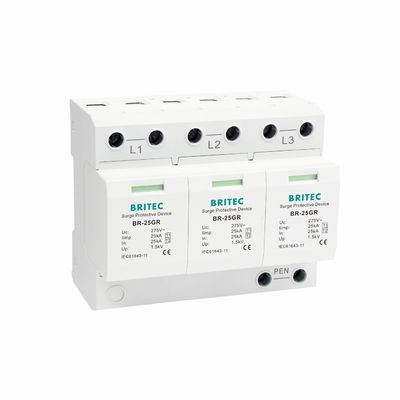 BR-25GR 3P+1 Тип 1 Устройство защиты от перенапряжения SPD Ableiter Thunder Arrester искра Arrester Gap SPD класс 1 Защита от перенапряжения молнии