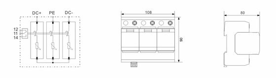 BRPV3-1000-20 DC SPD инверторная защита от перенапряжения PV устройство защиты от перенапряжения