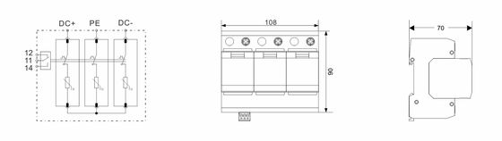 BRPV3-1500-12.5 DC SPD 12.5ka pv прерыватель перенапряжения 1500V DC SPD защита от перенапряжения t1 t2 dc