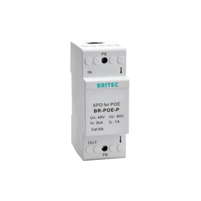 BR-RJ45-P 5KA Nominal Current Signal Surge Arrestor poe surge arrester Network Surge Protector