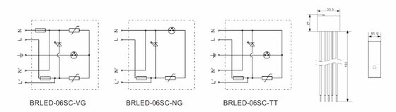 Устройство защиты от перенапряжений со светодиодной подсветкой IP65 с временем отклика <25 нс и соответствием IEC/EN61643-11 для светодиодных систем освещения