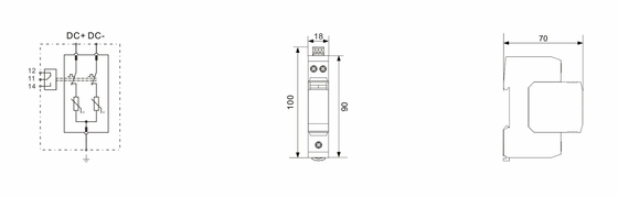 Устройство защиты от перенапряжения BR-40DP 24 DC с защитой от перенапряжения 40KA IP20 и номиналом напряжения 600 В