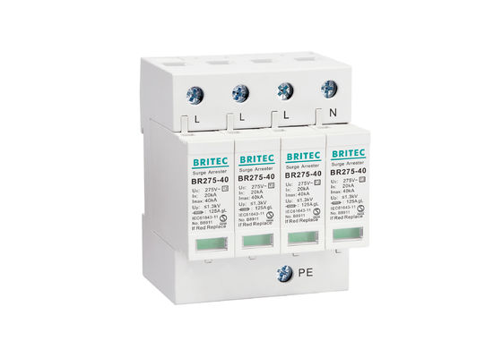 40kA трехфазный Arrester грома электрического изготовителя AC SPD пластиковый