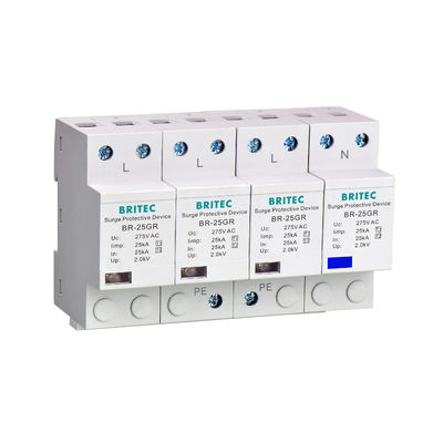 BR-25M 3P+1NPE 25kA T1+T2 Ограничитель перенапряжения B+C Низковольтный 3-фазный сетевой фильтр