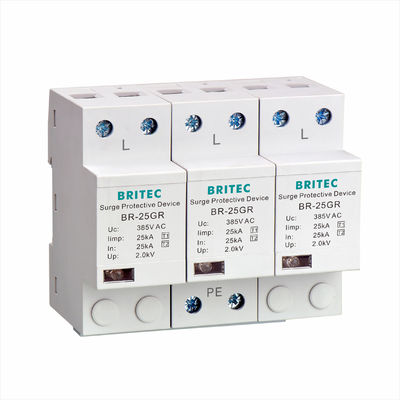BR-25M 3P+1NPE 25kA T1+T2 Ограничитель перенапряжения B+C Низковольтный 3-фазный сетевой фильтр