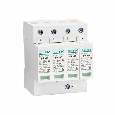 BR-40 3P Тип 2 Устройство защиты от перенапряжения SPD T2 защиту от молний 275v защиту от молний Электрический SPD