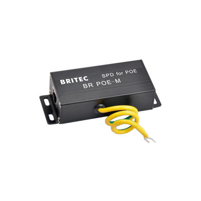 BR-POE-P Ethernet 48V RJ45 POE Ethernet Din железнодорожная сеть защитник от перенапряжения POE защитник от молнии
