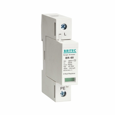 BR385-60 3P Класс II SPD 60kA Тип 2 Устройство защиты от перенапряжения
