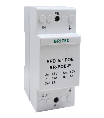 BR-POE-P 48V защитник от перенапряжения данных cat 6 POE Power Over Ethernet устройство защиты от перенапряжения spd spd rj45 poe