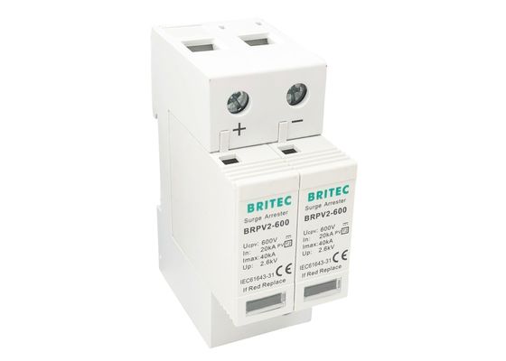 Pluggable 2 Arrester пульсации поляка 600V солнечный для солнечного инвертора